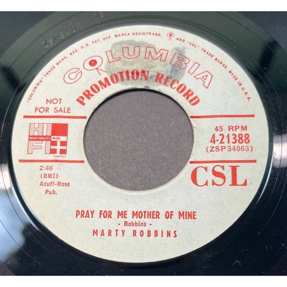 Marty Robbins Daddy Loves You / Pray for Me Mother of Mine Country Gospel Promo - Picture 2 of 4